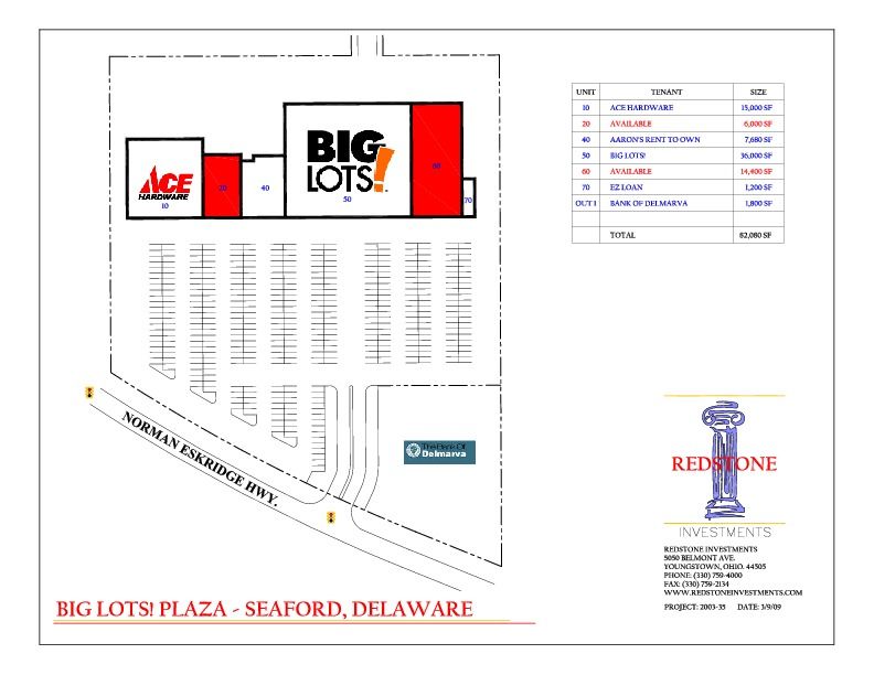Big Lots Shopping Center: 900 Norman Eskridge Hwy., Seaford, DE 19973